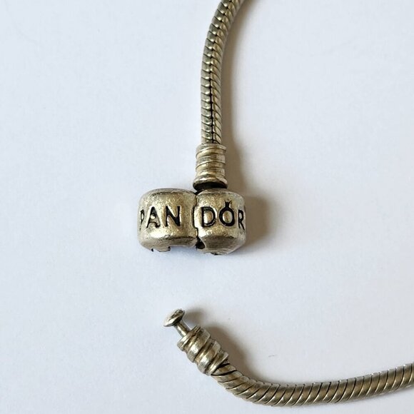 PANDORA MOMENTS SILVER CHARM BRACELET 7.5” Small - Picture 2 of 3